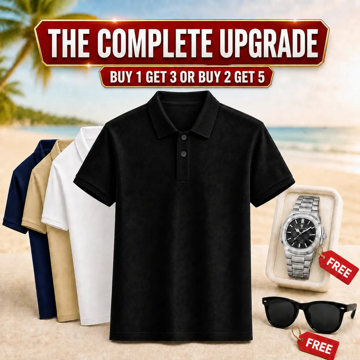Arzadea Essential Camisa Polo Masculina