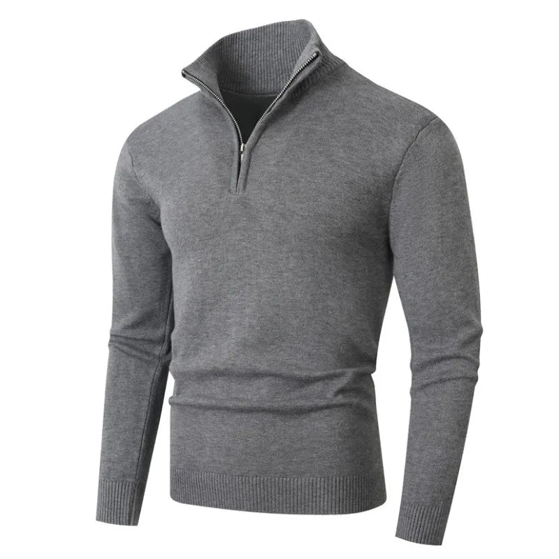 Mens  Polo Sweaters Knit Casual Solid