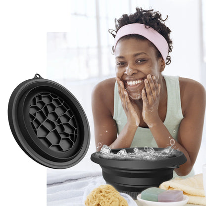 Silicone Foldable Face Ice Bath Bowl for Facials