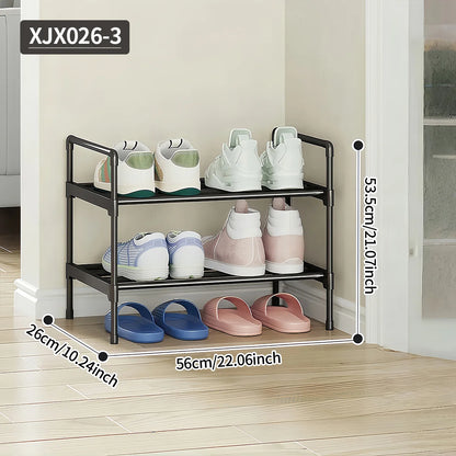 Black Multi-Functional Shoe Rack for Entryway