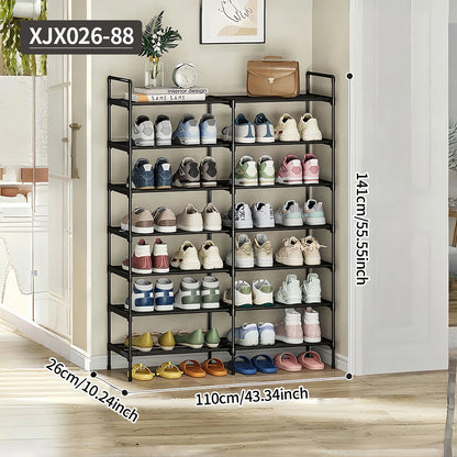 Black Multi-Functional Shoe Rack for Entryway