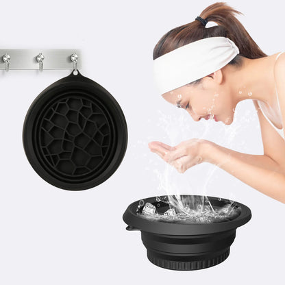 Silicone Foldable Face Ice Bath Bowl for Facials