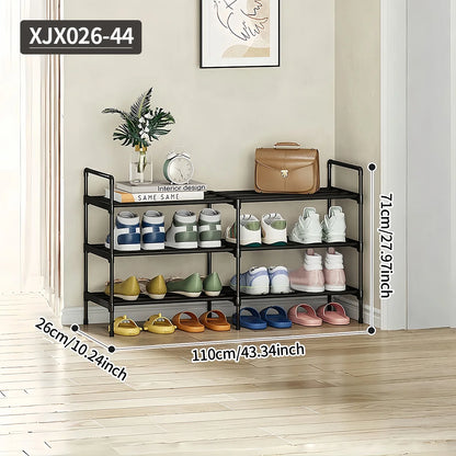 Black Multi-Functional Shoe Rack for Entryway