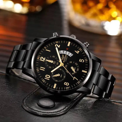 Luxury Men Calendar Quartz Watch Fashion Men's Business Watches
