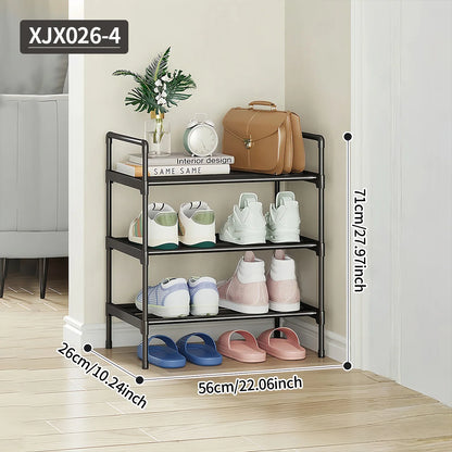 Black Multi-Functional Shoe Rack for Entryway