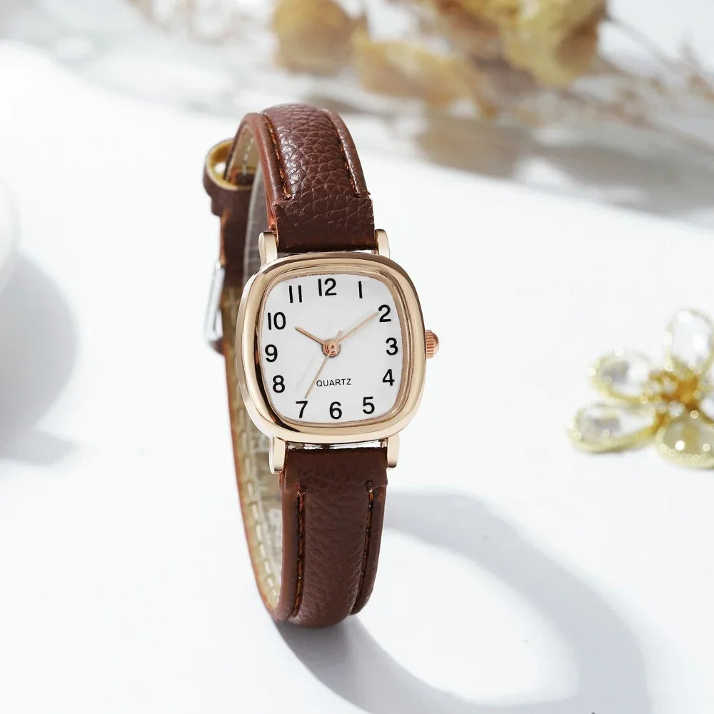 Minimalist Small Dial Women's Watch Ultra-thin Leather Band Casual