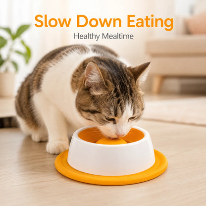 Cat Slow Feeder Bowl with Suction Base