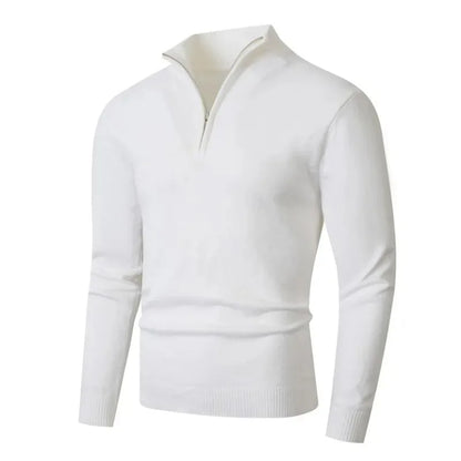 Mens  Polo Sweaters Knit Casual Solid