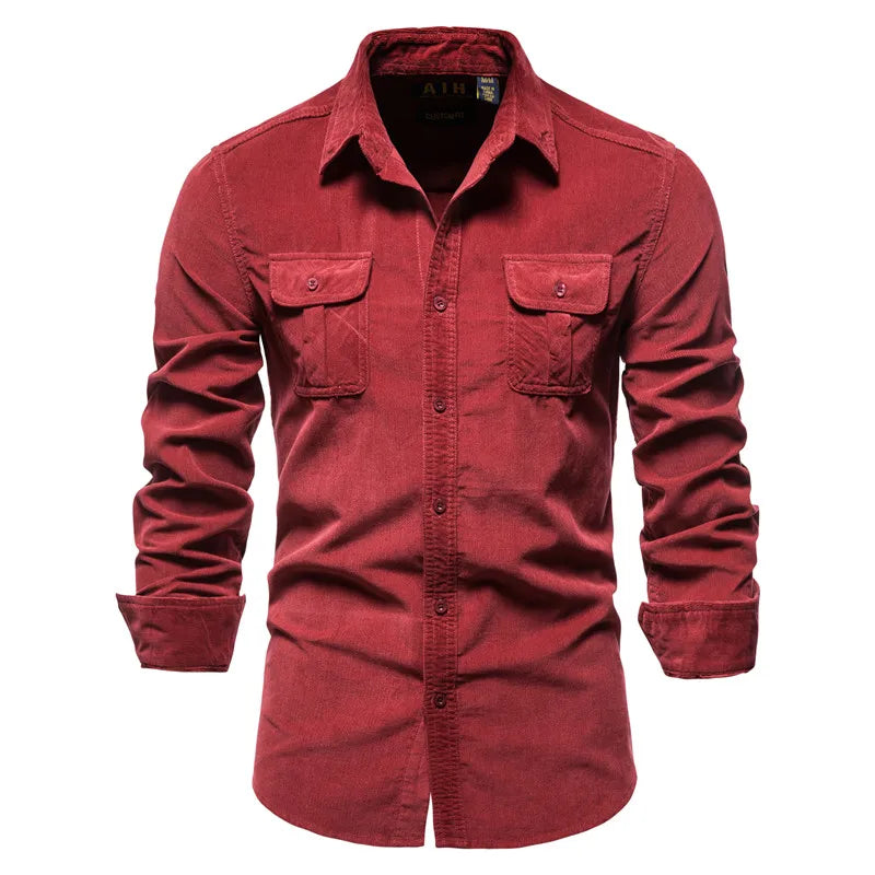 Men's Shirt Business Casual Fashion Solid Color