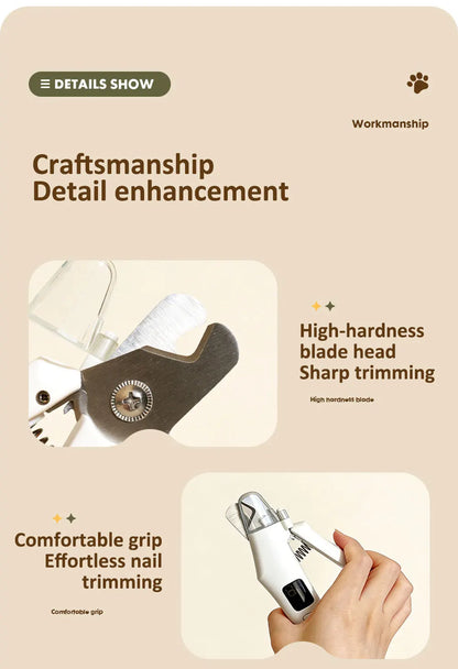 2 IN 1 Electric Professional Pet Nail Trimmer