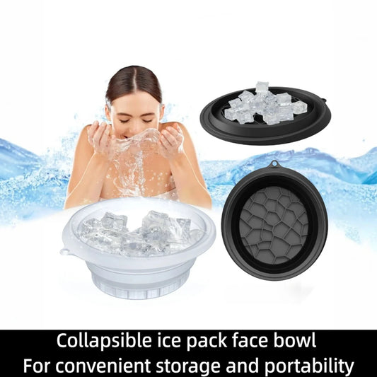 Silicone Foldable Face Ice Bath Bowl for Facials