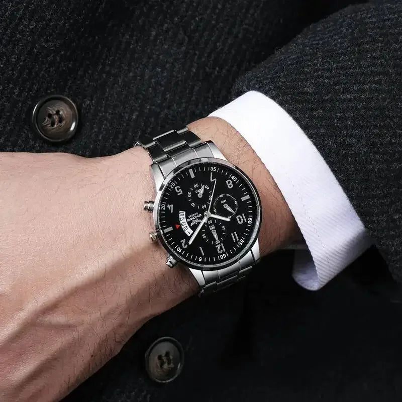 Luxury Men Calendar Quartz Watch Fashion Men's Business Watches