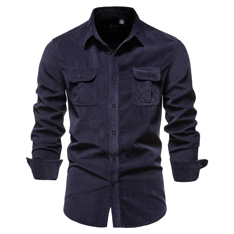 Men's Shirt Business Casual Fashion Solid Color