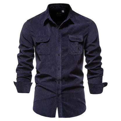 Men's Shirt Business Casual Fashion Solid Color