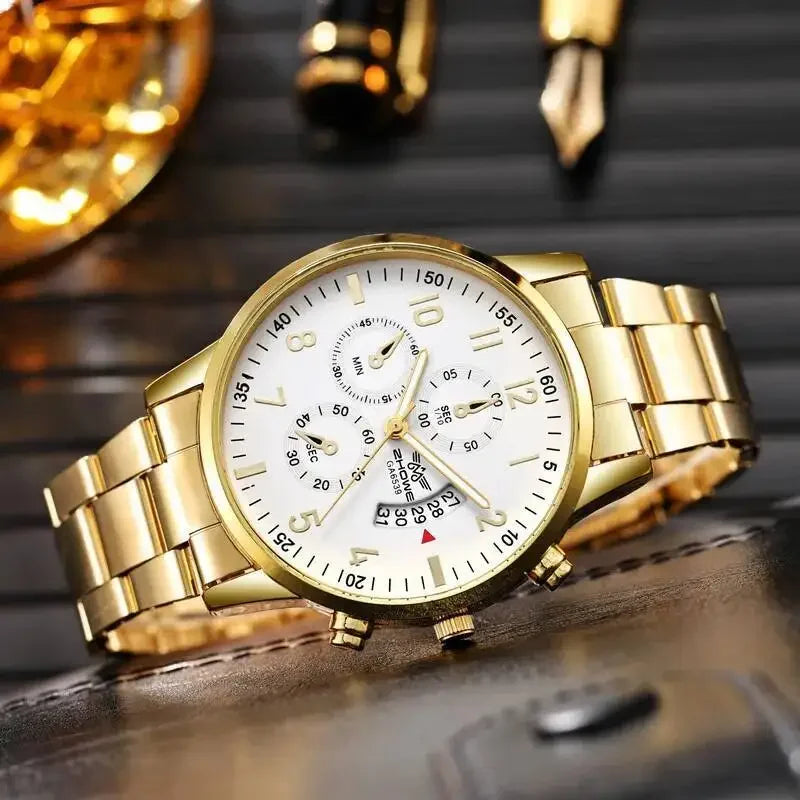 Luxury Men Calendar Quartz Watch Fashion Men's Business Watches