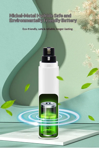 Quiet Electric Pet Nail Grinder Rechargeable Dog Cat Claw Trimmer LED Light Safety Guard Puppy Nail File Supplies