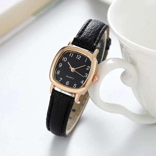 Minimalist Small Dial Women's Watch Ultra-thin Leather Band Casual