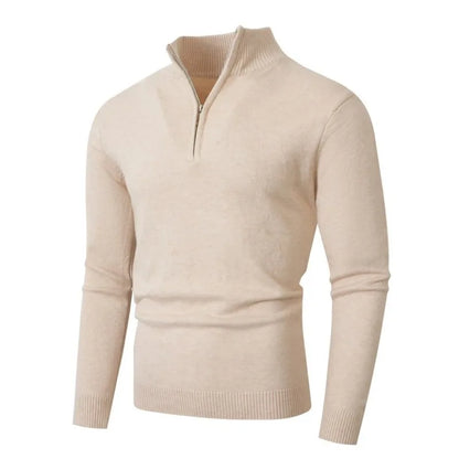 Mens  Polo Sweaters Knit Casual Solid