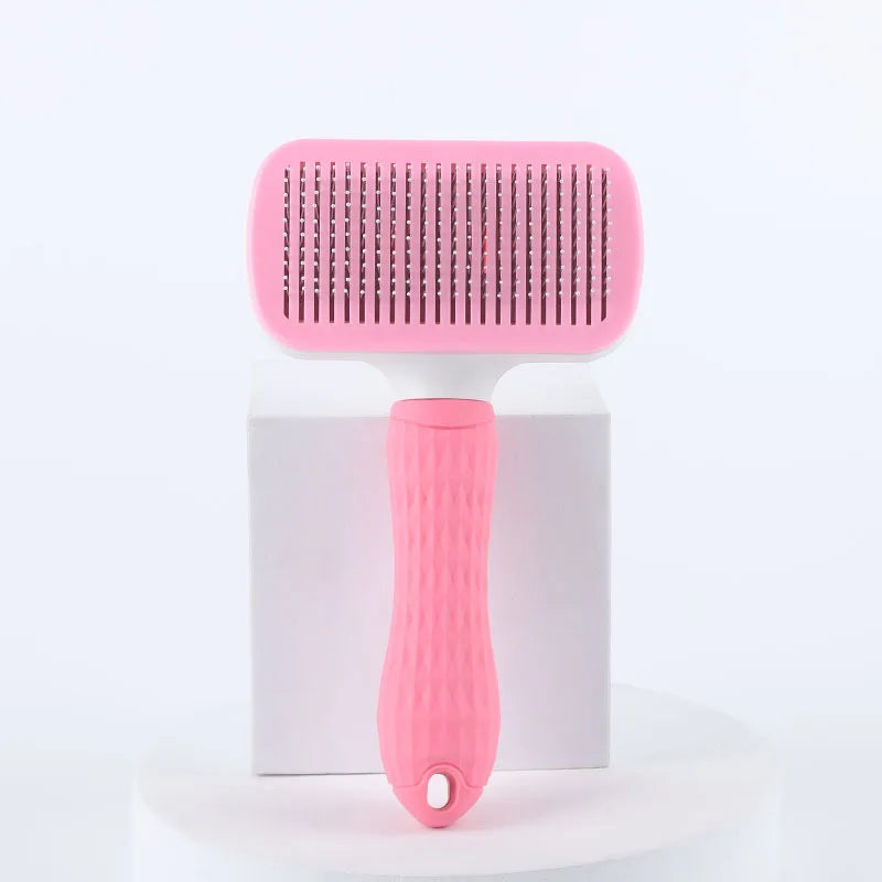 One Button Self Cleaning Pet Brush for Dogs Cats