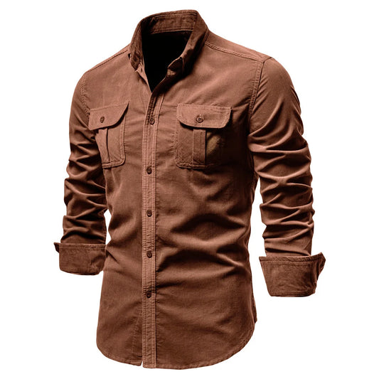 Men's Shirt Business Casual Fashion Solid Color