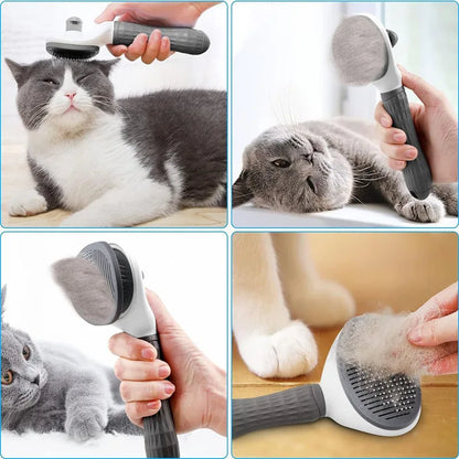 One Button Self Cleaning Pet Brush for Dogs Cats