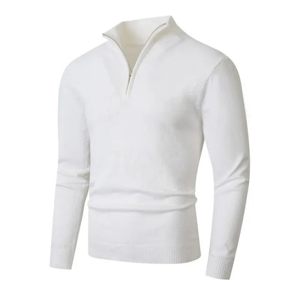 Mens  Polo Sweaters Knit Casual Solid