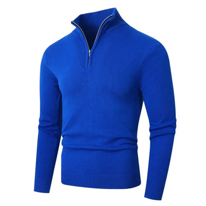 Mens  Polo Sweaters Knit Casual Solid