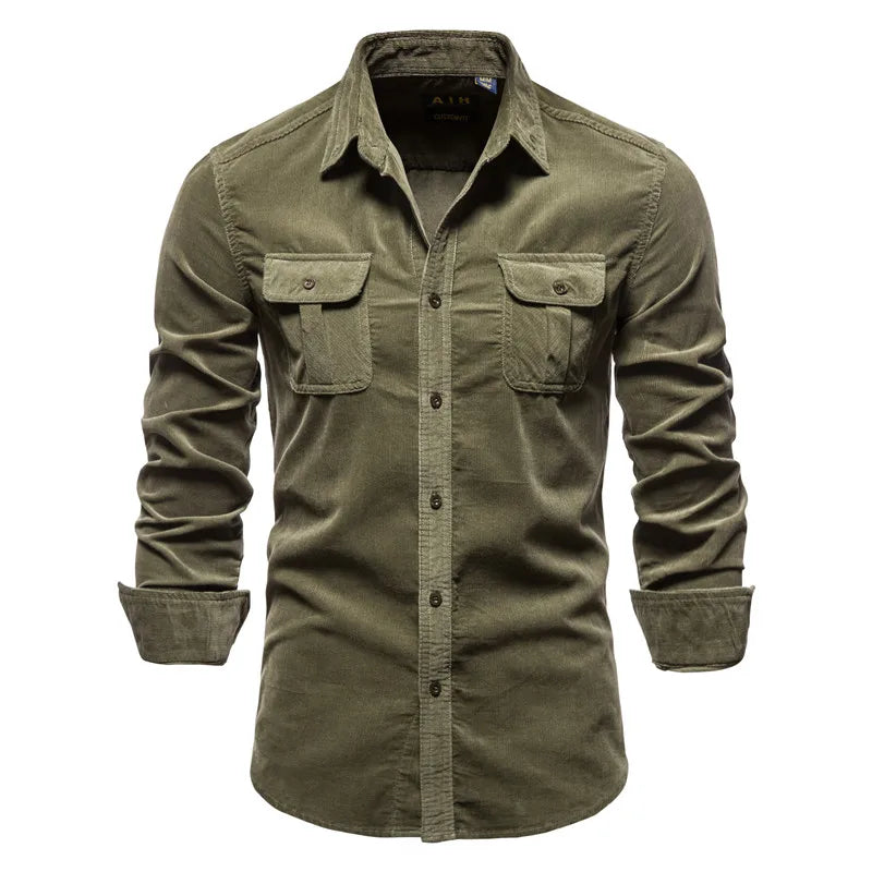 Men's Shirt Business Casual Fashion Solid Color