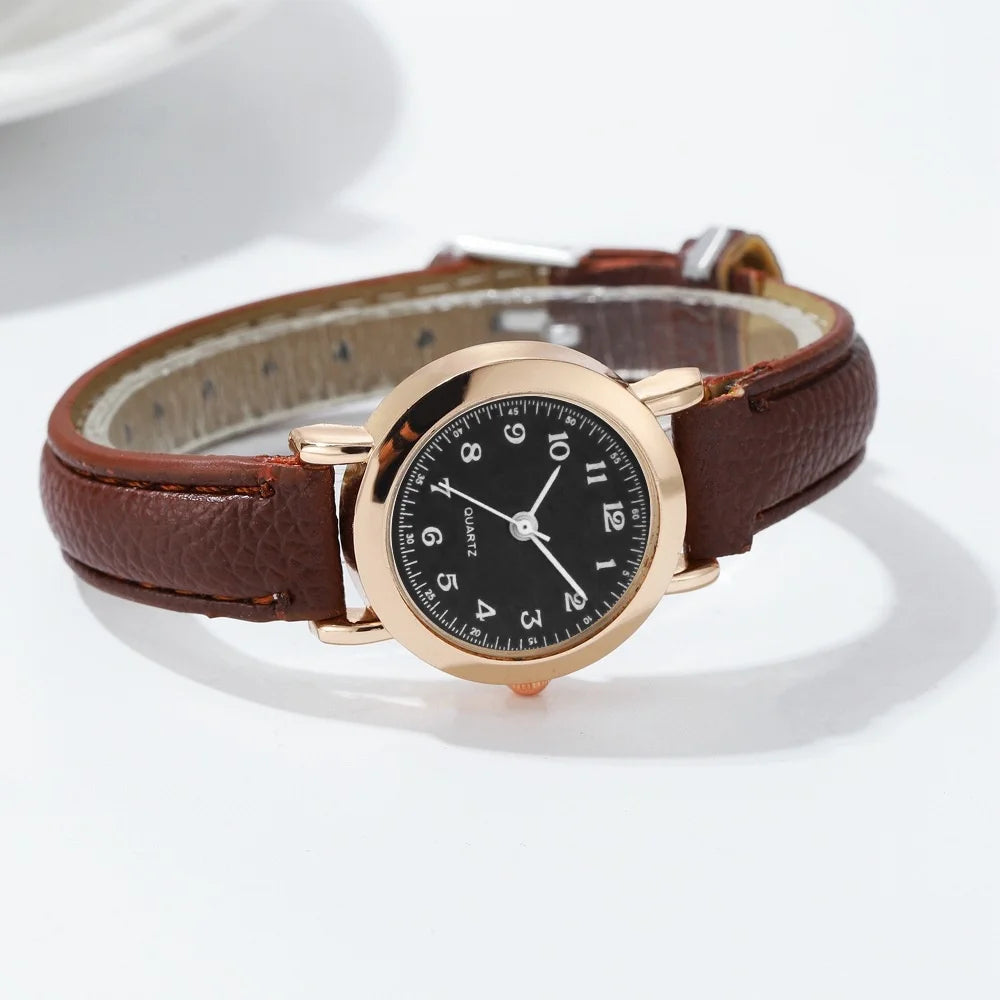 Minimalist Small Dial Women's Watch Ultra-thin Leather Band Casual