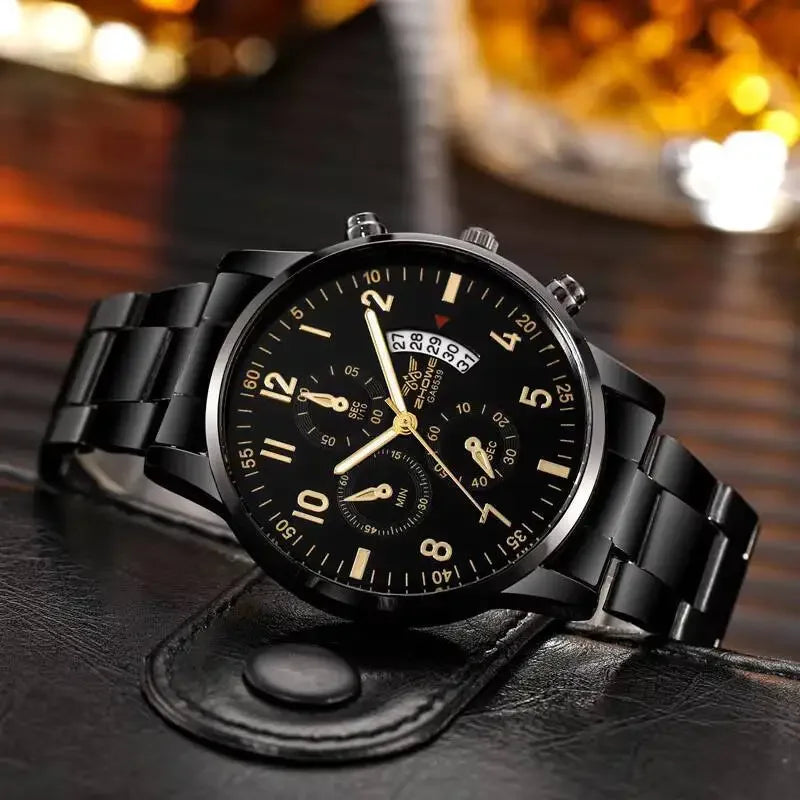 Luxury Men Calendar Quartz Watch Fashion Men's Business Watches