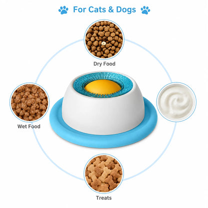 Cat Slow Feeder Bowl with Suction Base