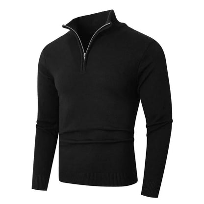 Mens  Polo Sweaters Knit Casual Solid