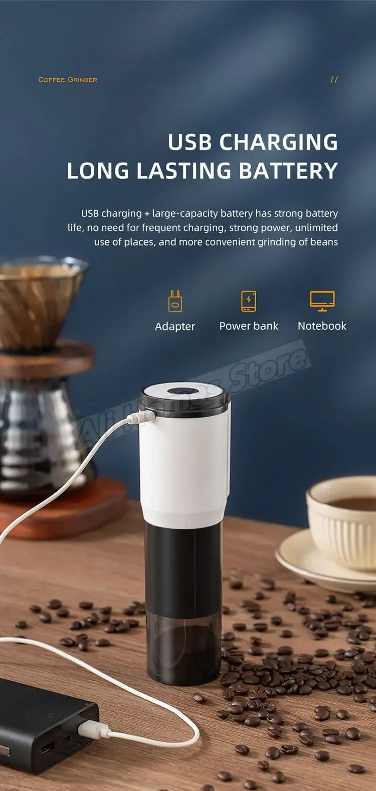 Portable Electric Coffee Grinder