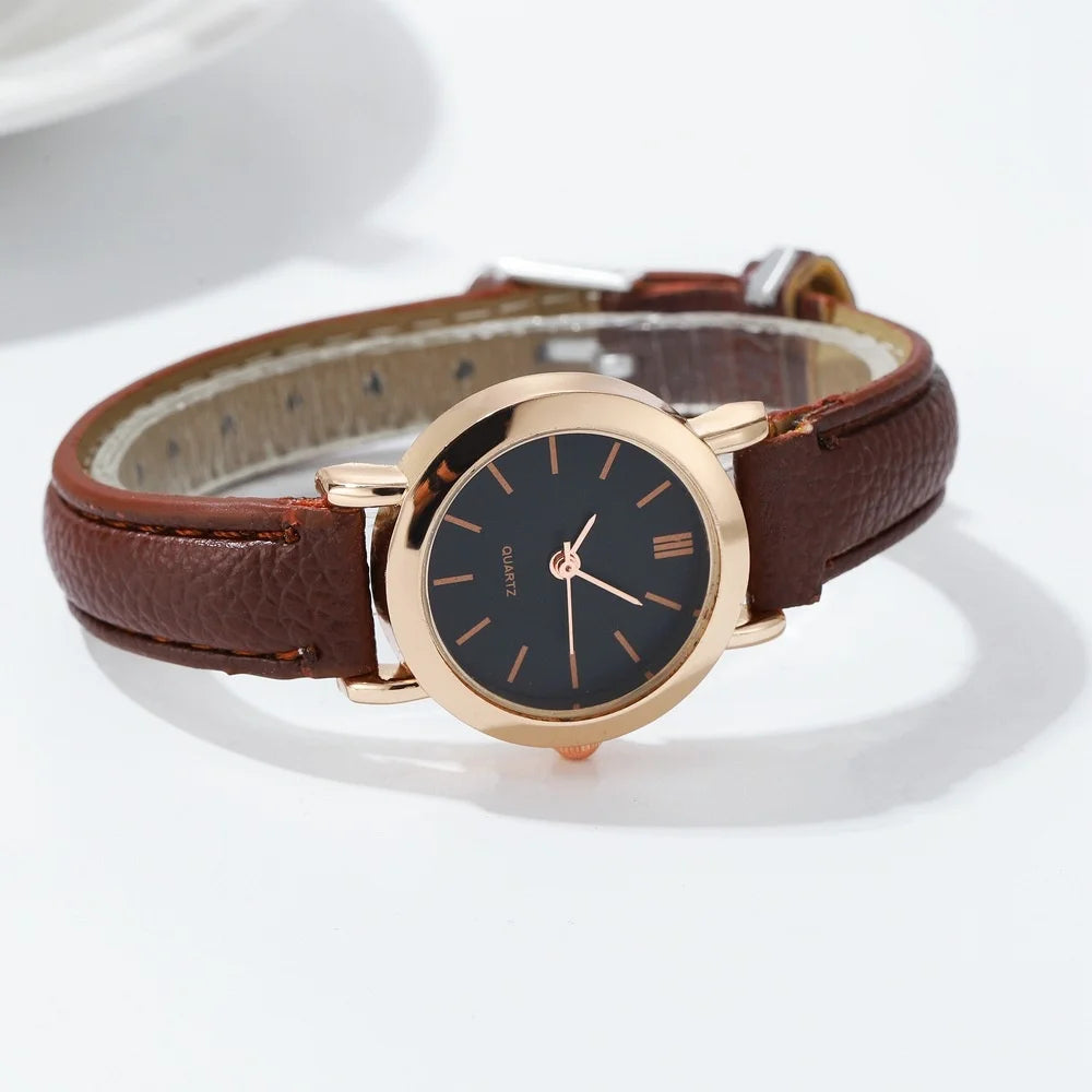Minimalist Small Dial Women's Watch Ultra-thin Leather Band Casual