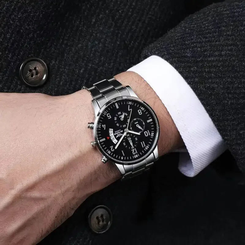 Luxury Men Calendar Quartz Watch Fashion Men's Business Watches