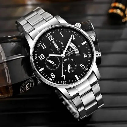 Luxury Men Calendar Quartz Watch Fashion Men's Business Watches