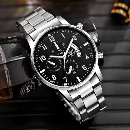 Luxury Men Calendar Quartz Watch Fashion Men's Business Watches