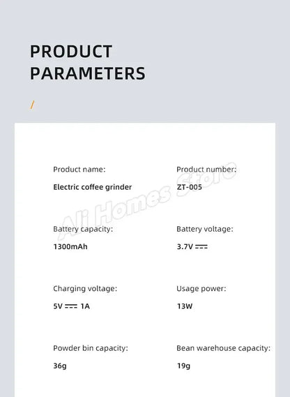 Portable Electric Coffee Grinder