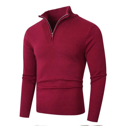 Mens  Polo Sweaters Knit Casual Solid