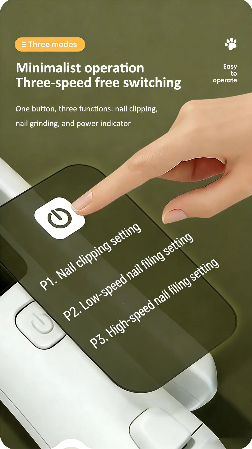 2 IN 1 Electric Professional Pet Nail Trimmer