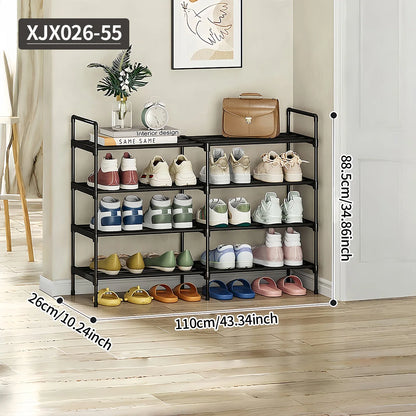 Black Multi-Functional Shoe Rack for Entryway