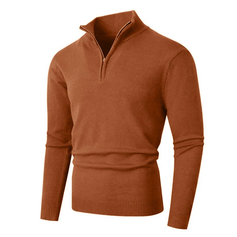 Mens  Polo Sweaters Knit Casual Solid