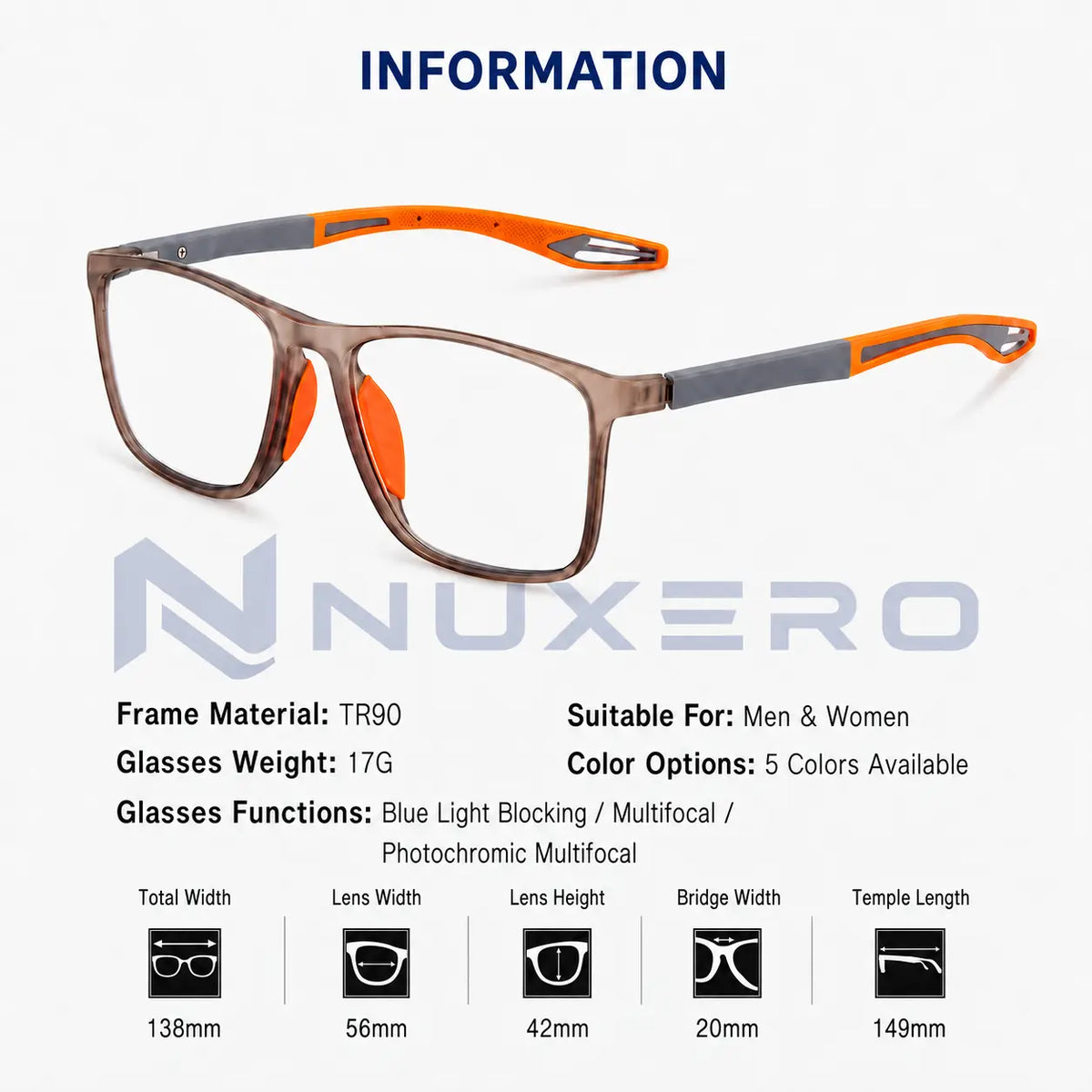 Nuxero VisionSync — frame measurements